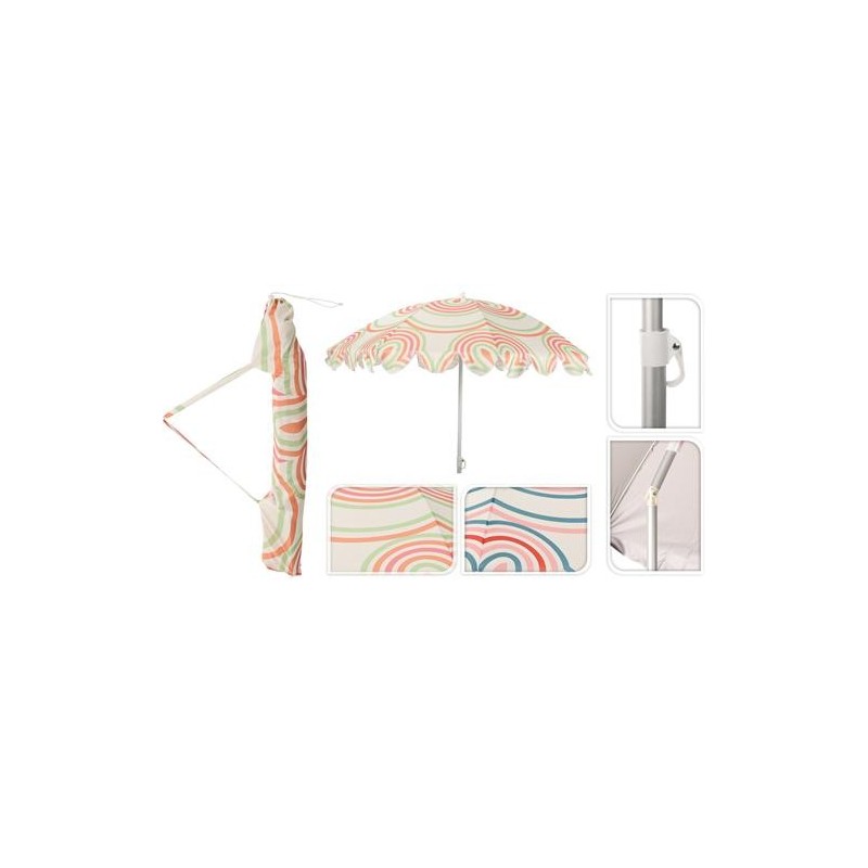 SOMBRILLA PLAYA 160cm INCLINABLE SURTIDO X11000860