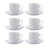 SET 6 TAZAS CON PLATO PORCELANA 20CL NEW RENOVA