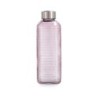 BOTELLA VIDRIO ROSA ACERO INOX 1,3L VELVET QUID