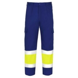 PANTALON ALTA VISIBILIDAD TERGAL AZUL MARINO T-60