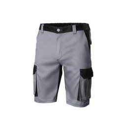 BERMUDA BICOLOR MULTIBOLSILLOS GRIS/NEGRO T-52