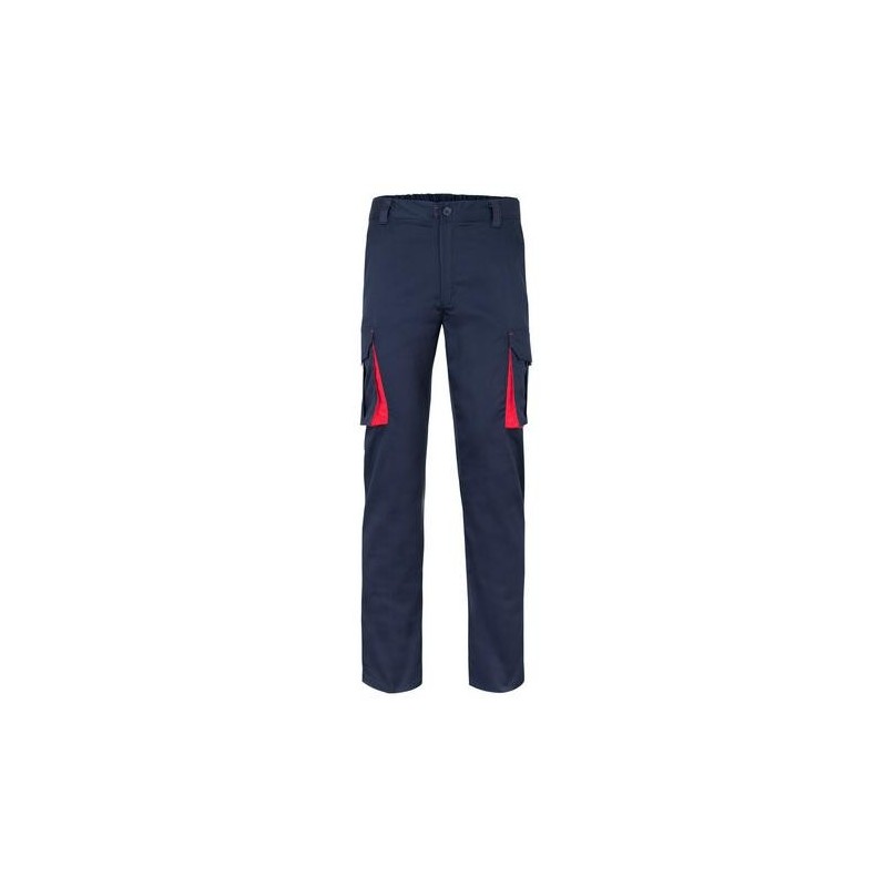 PANTALON STRETCH BICOLOR  AZUL/ROJO T.42 103024S