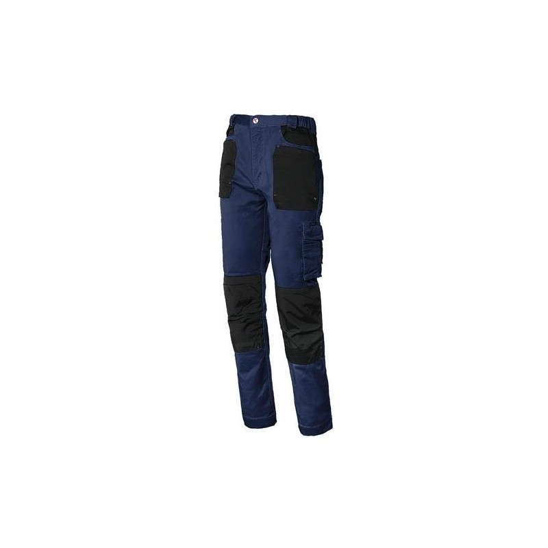 PANTALON STRETCH AZUL/ NEGRO 8730B-040 T. XS