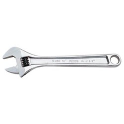 LLAVE AJUSTABLE MOLETA CENTRAL CROMADA 8"