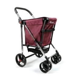 CARRO COMPRA 4/RUEDAS 2 GIRATORIAS PLEGABLE BURDEO
