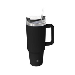 TAZA TERMO 1200 ML NEGRO C/PAJITA 8365-IN