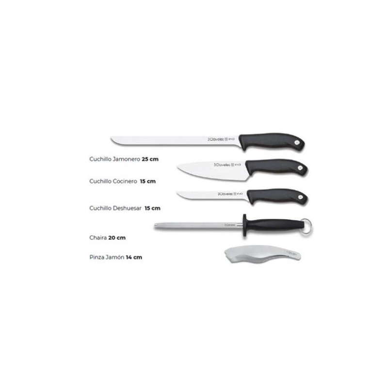 SET CUCHILLO JAMONERO EVO 5 PIEZAS 01940