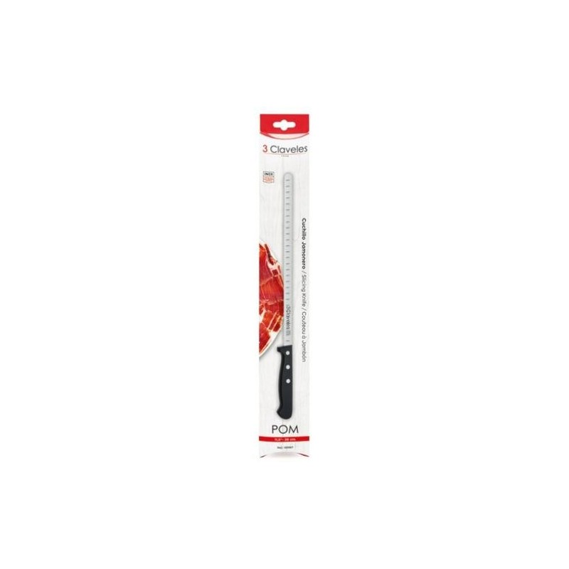 CUCHILLO JAMONERO ALVEOLADO ESTRECHO 29CM 11.5"