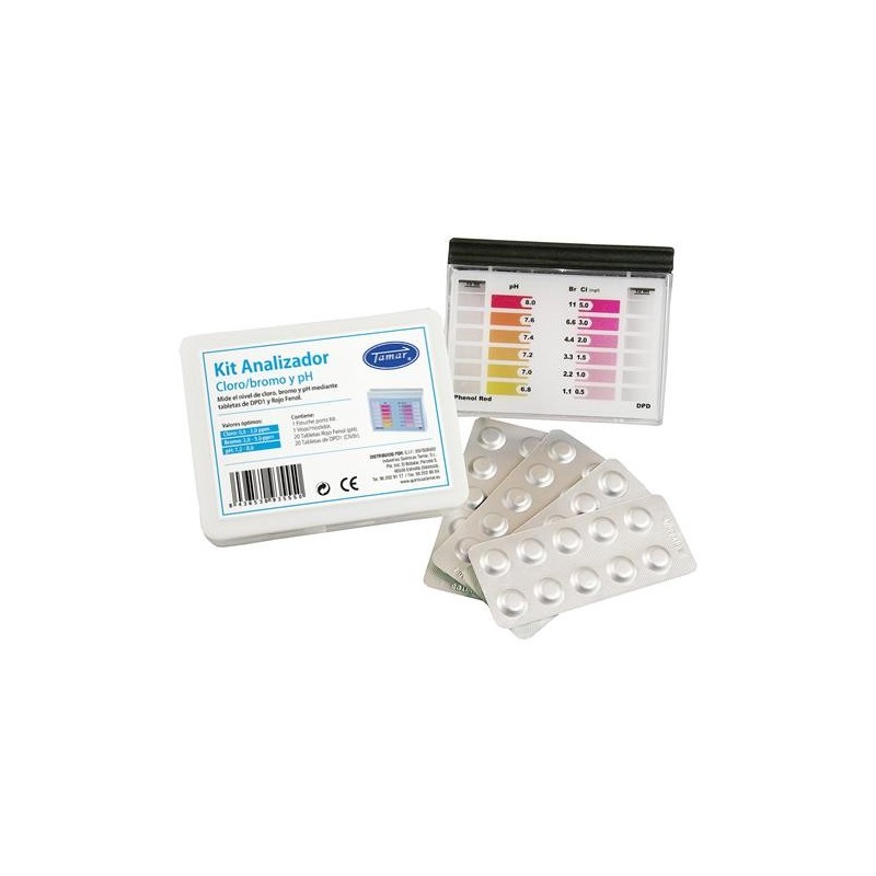 KIT ANALIZADOR TABLETA CLORO-BROMO-PH GENERICO