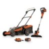 CORTACESPED 40V+CORTABORDES 20V+BATERIA 40V+CARGAD