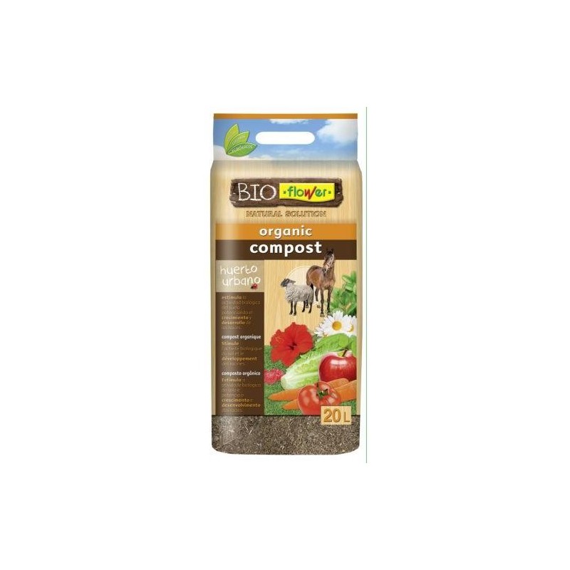 COMPOST ORGANICO 20 L. BIOFLOWER 4-80153