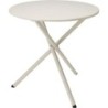 MESAJARDIN ACERO COLOR CREMA 48X48CM