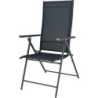 SILLA JARDIN PLEGABLE GRIS OSCURO RESPALDO ALTO