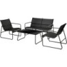 JUEGO MUEBLES EXTERIOR 4PCS NEGRO X99001680