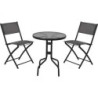 CONJUNTO METAL MESA+2 SILLAS REDONDA X60000110