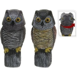 BUHO AYUNTENADOR EOLICO ESTANTAPAJAROS JARDIN 38CM