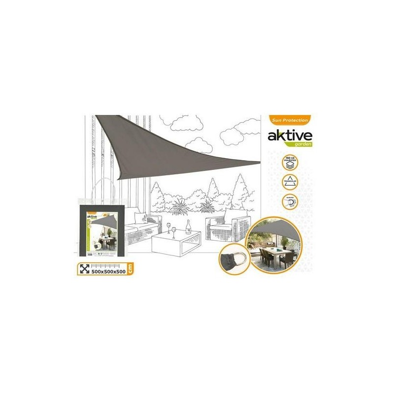 TOLDO SOMBREO TRIANGULAR POLIESTER 5X5X5M ANTRACIT