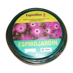 MANGUERA ESPIROJARDIN VERDE 15 MM. (ROLLO 25 M.)