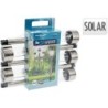 LAMPARA SOLAR LED JARDIN ACERO INOX 5UDS