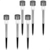 6 BALIZAS DE JARDIN LED SOLARES 2/3LUM