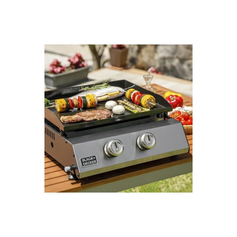 PLANCHA ASAR GAS 2 FUEGOS 4900E BLACK&DECKER