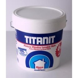PINTURA PAREDES TITANIT INTERIOR BLANCO MATE 15L