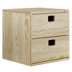 CAJONERA DINAMIC MADERA PINO 2 CAJONES 36,2X33CM