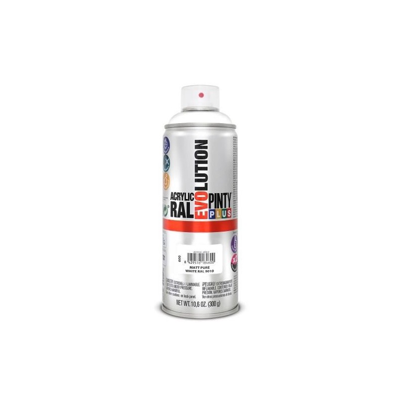 PINTURA SPRAY PINTY PLUS BLANCO MATE 520ML