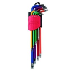 JUEGO LLAVES TORX COLOR XL 9 PIEZAS T10-T50