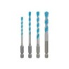 BROCAS SET 4 EXPERT HEX-9 MULTI CONSTRUCTION 4-8MM