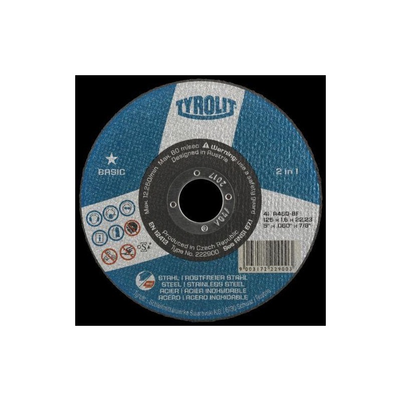 DISCO CORTE ACERO/INOXIDABLE BASIC 230X3X22 222044
