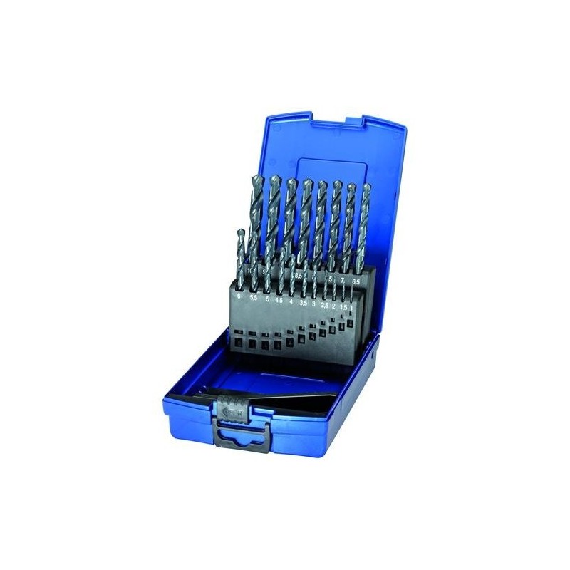 JUEGO BROCAS RECTIFICADO 19 PIEZAS DIN 338 N HSS-G