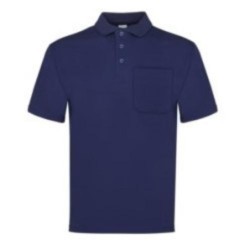 POLO M/CORTA AZUL 1 BOLSILLO T. M 100-AM