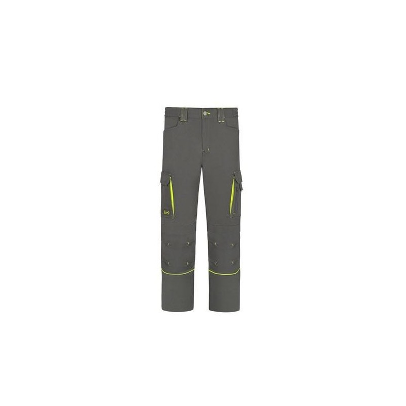PANTALON STRETCH CON VIVOS FLUOR GRIS  L9000 T-42