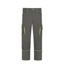 PANTALON STRETCH CON VIVOS FLUOR GRIS L9000 T-50
