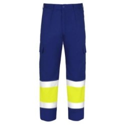 PANTALON ALTA VISIBILIDAD TERGAL AZUL MARINO T-54