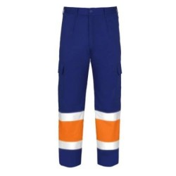 PANTALON ALTA VISIBILIDAD TERGAL NJA./AZUL T-50