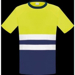 CAMISETA AV BICOLOR AMARILLO MANGA CORTA L3000 XXL