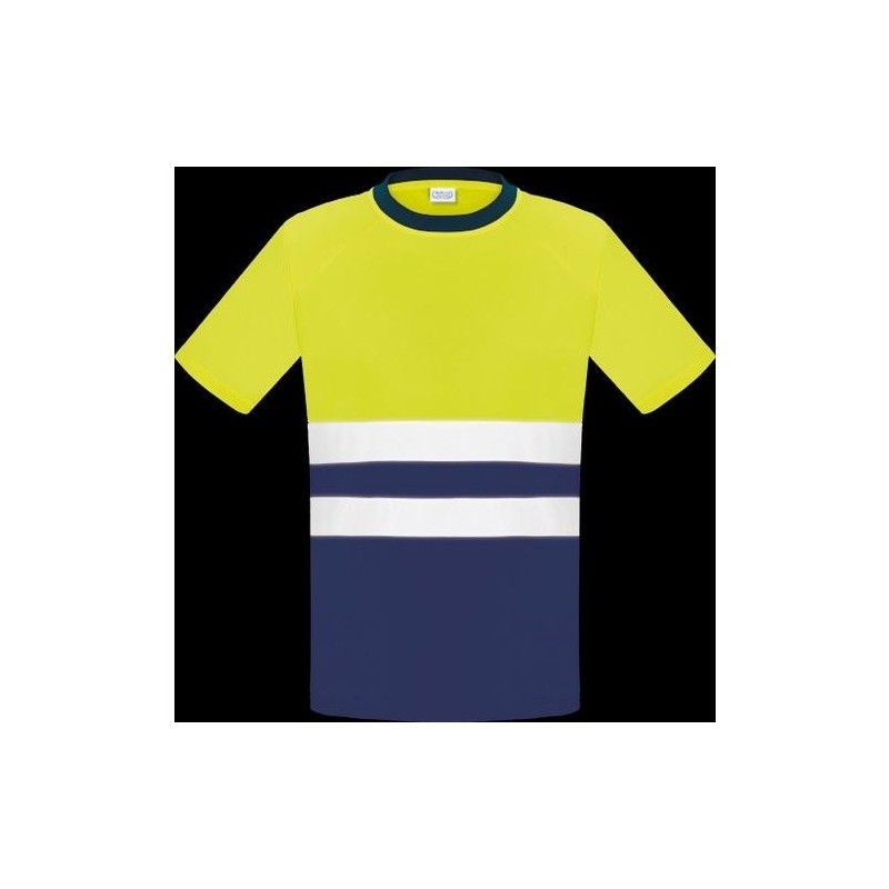 CAMISETA AV BICOLOR AMARILLO MANGA CORTA L3000 XXL