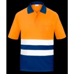 POLO A.V. BICOLOR NARANJA M/C COOLMAX L3000 M