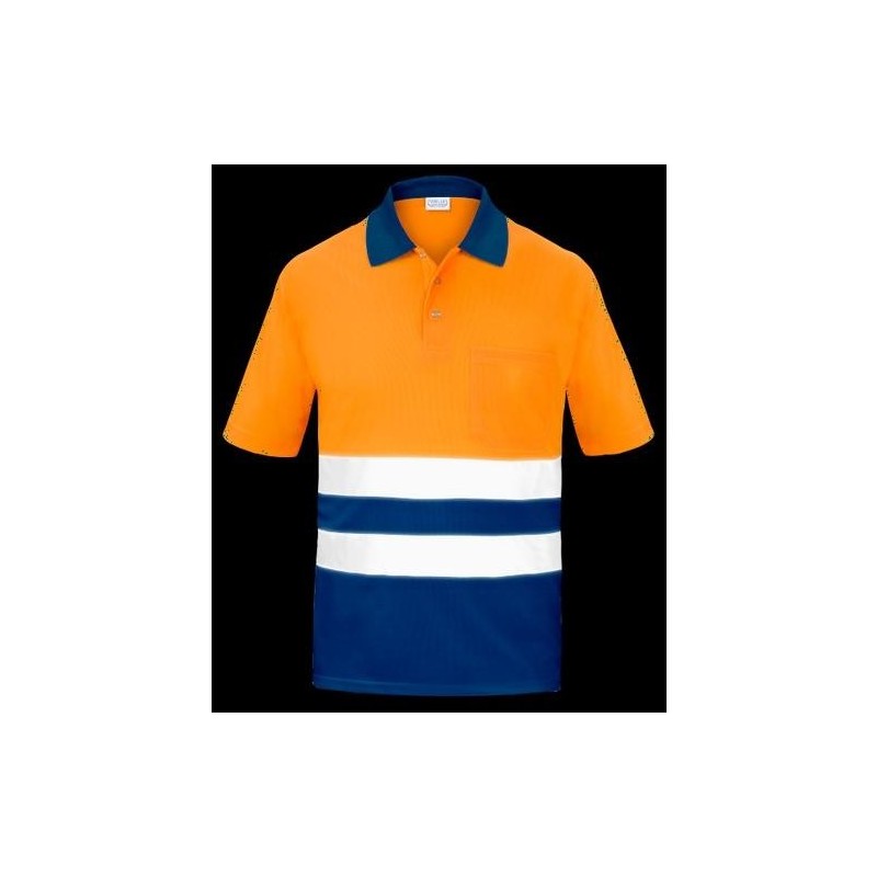 POLO A.V. BICOLOR NARANJA M/C COOLMAX L3000 XXXL