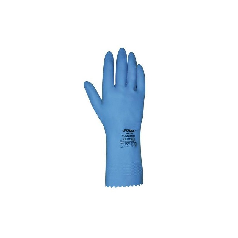 GUANTE S/SOPORTE LATEX NATURAL T-6 AZUL   621B38/6