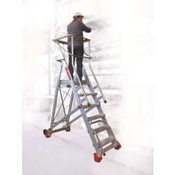 ESCALERA CON PLATAFORMA Y RUEDAS 412 CM. 500/SMT