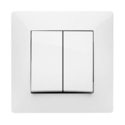 DOBLE INTERRUPTOR 10 AH. 250  V.  BLANCO 9303