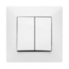 DOBLE INTERRUPTOR 10 AH. 250  V.  BLANCO 9303
