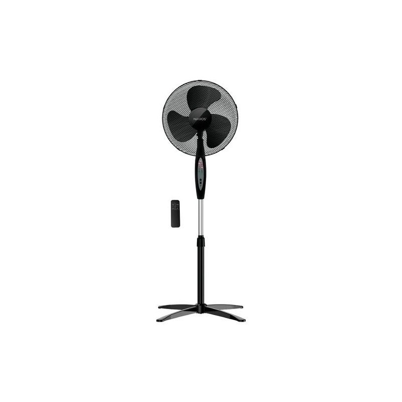 VENTILADOR PIE NAMETIL C/MANDO Y TEMP 43CM 45W NEG