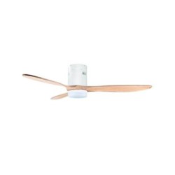 VENTILADOR TECHO DC 132CM 35W BLANCO/MADERA