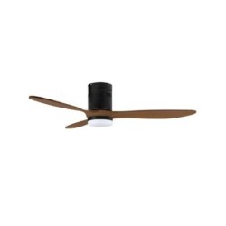 VENTILADOR TECHO 132CM 35W DC NEGRO/MADERA OSCURA