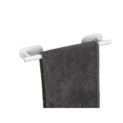 TOALLERO BARRA ACERO INOX 40CM TURBO-LOC BLANCO