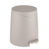 CUBO CON PEDAL PORTES 3L 19X22X22CM TAUPE ALLSTAR